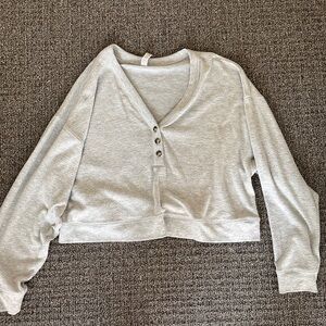 Alo Yoga Cropped Grey Longsleeve